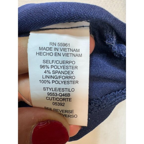 Deb Women's Sparkle Beaded Sequin Cocktail & Party Dress Side Ruched Size L Blue - Picture 5 of 11